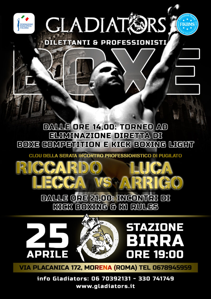 Boxe, 25 Aprile 2014: Riccardo Lecca vs Luca Arrigo (Stazione Birra)