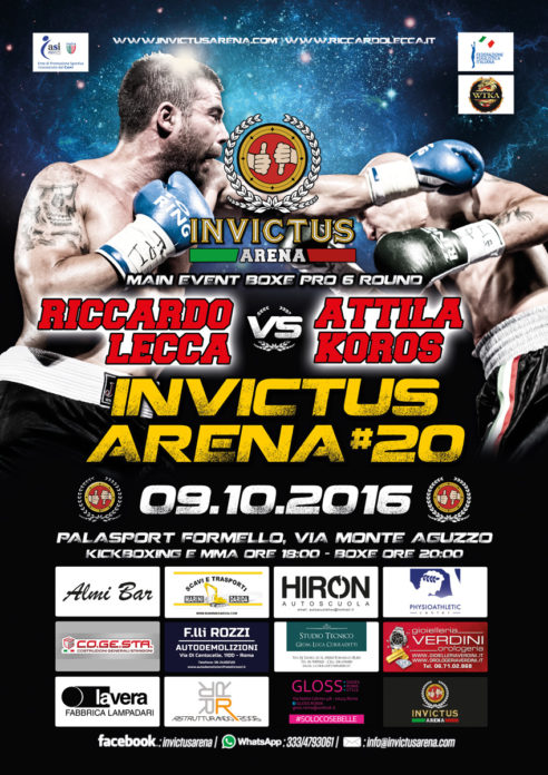 Invictus Arena 20 Riccardo Lecca boxe pro