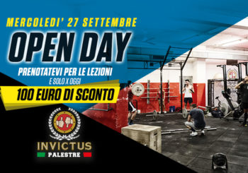 Open Day: Mercoledì 27 Settembre ingresso gratuito e maxisconto sull'abbonamento