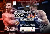 Invictus Arena #30 | 19 Marzo | Boxe, Muay Thai, K1 Rules