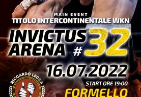Invictus Arena #32 | 16 Luglio | Muay Thai, K1 Rules, Pugilato